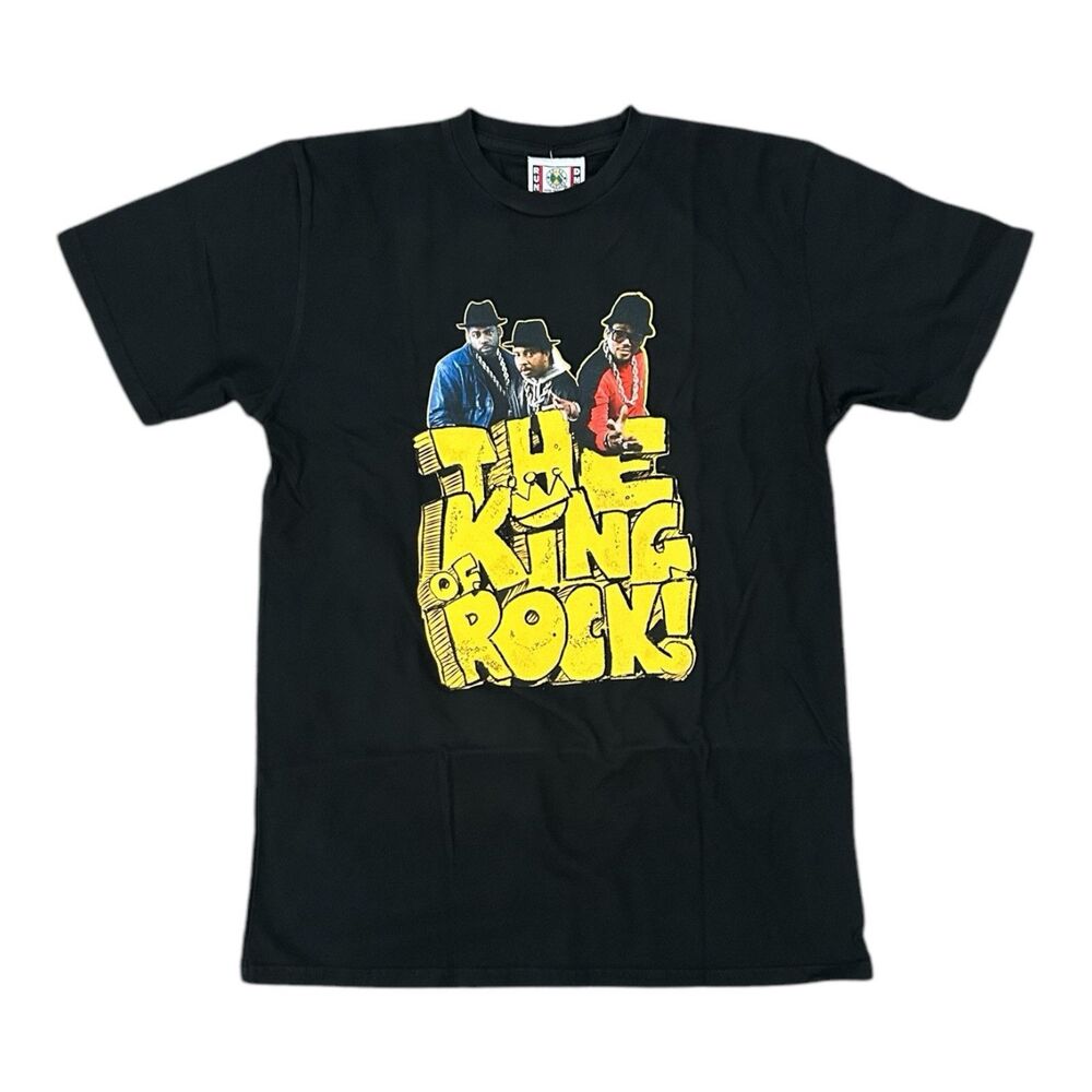 RUN DMC The King Of Rock Cross Colors Black T-Shirt Size Small $40